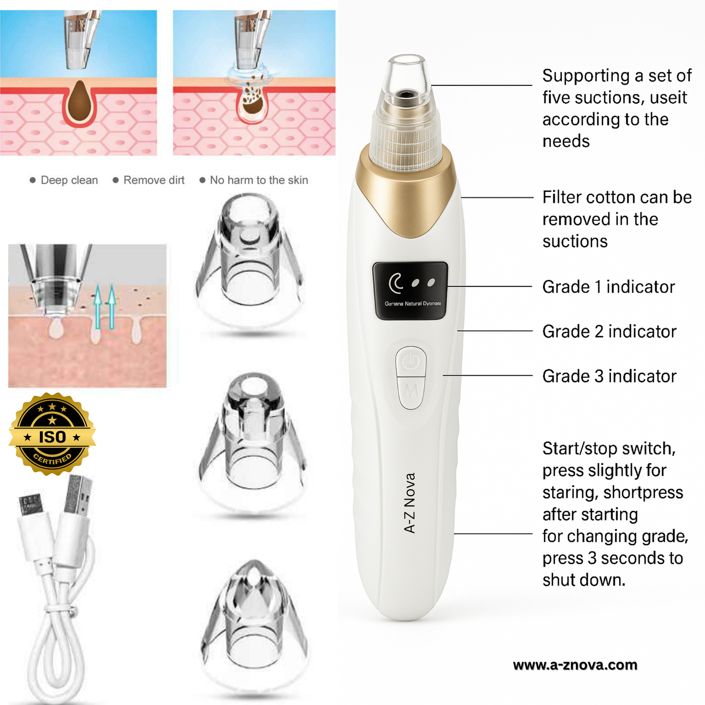"GlowBoost™ 3-Step Skincare Kit – Deep Pore Cleanser cream + Vacuum Suction + Soft Scrub Brush"
