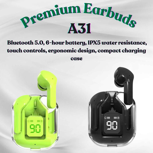 Earbuds A31  – Premium Quality | Deep Bass 🎶 & Noise Cancellation 🎧