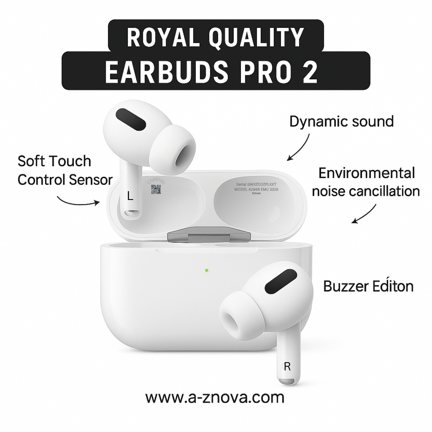 Earbuds Pro 2 โ Royal Quality | Super Sound Bass ๐ถ & Noise Cancellation ๐ง