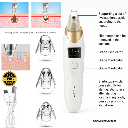 "GlowBoost™ 3-Step Skincare Kit – Deep Pore Cleanser cream + Vacuum Suction + Soft Scrub Brush"