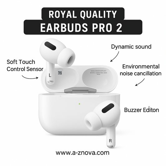 Earbuds Pro 2 – Royal Quality | Super Sound Bass 🎶 & Noise Cancellation 🎧